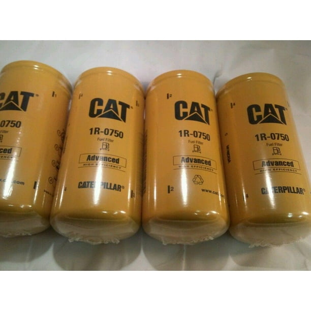 FIVE FILTERS Made in the USA Caterpillar Fuel Filters # 1R-0750 FIVE FILTERS Made in the USA Caterpillar Fuel Filters # 1R-0750